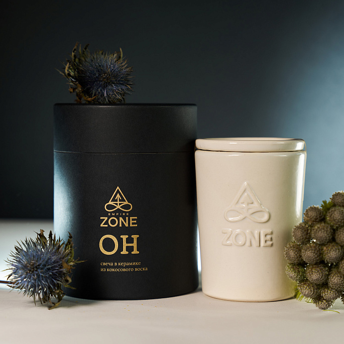 картинка Свеча в керамике Zone Interior Line "OH" магазин EMPIRE ZONE  картинка Свеча в керамике Zone Interior Line "OH" от магазина EMPIRE ZONE