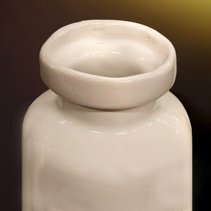 картинка Керамическая ваза Empire Zone "Flores" белая гладкая от магазина EMPIRE ZONE 